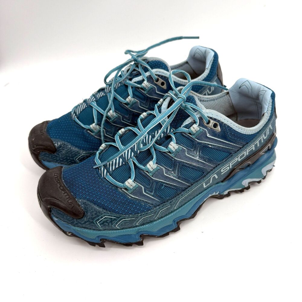 La Sportiva Ultra Raptor II Womens Shoes Size 9.5 Teal Trail Running Mountaineer